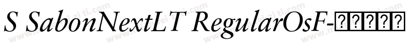 S SabonNextLT RegularOsF字体转换